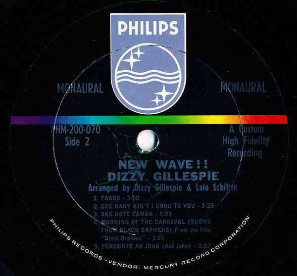 Dizzy Gillespie : New Wave! (LP, Album, Mono)