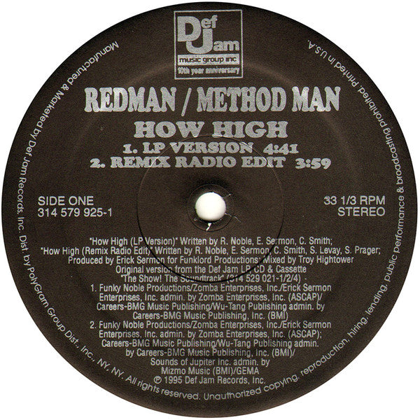 Redman / Method Man* : How High (12", Single)
