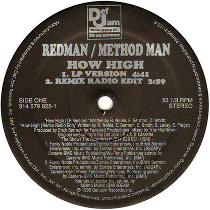 Redman / Method Man* : How High (12", Single)
