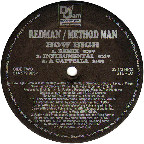 Redman / Method Man* : How High (12", Single)