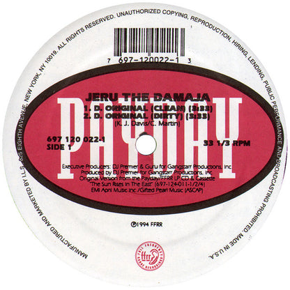 Jeru The Damaja : D. Original (12", Single)