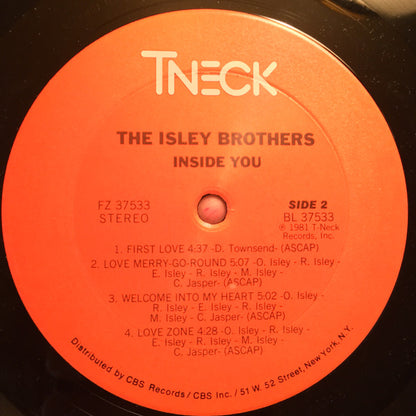 The Isley Brothers : Inside You (LP, Album, Pit)