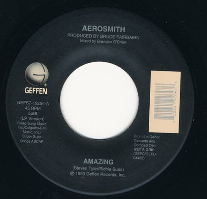 Aerosmith : Amazing (7", Single, Glo)