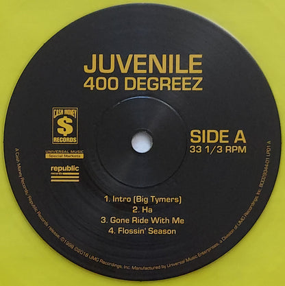 Juvenile (2) : 400 Degreez (2xLP, Album, Club, RE, RP, Yel)