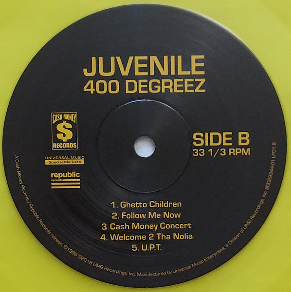 Juvenile (2) : 400 Degreez (2xLP, Album, Club, RE, RP, Yel)