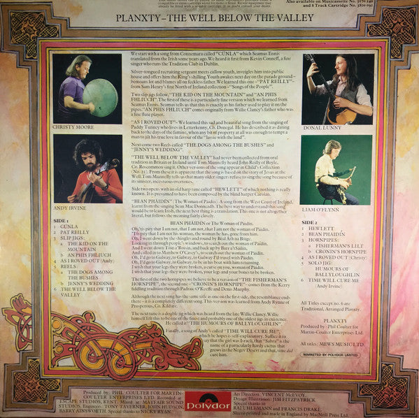 Planxty : The Well Below The Valley (LP, Album)