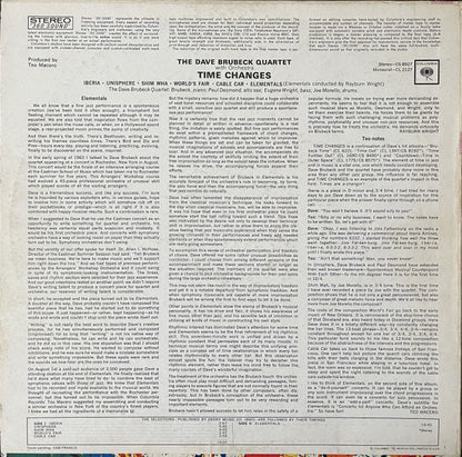 The Dave Brubeck Quartet : Time Changes (LP, Album, Pit)