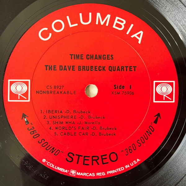The Dave Brubeck Quartet : Time Changes (LP, Album, Pit)