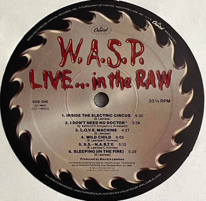 W.A.S.P. : Live... In The Raw (LP, Album, SRC)