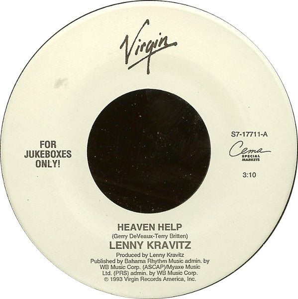 Lenny Kravitz : Heaven Help (7", Jukebox)