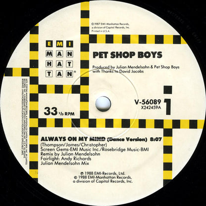 Pet Shop Boys : Always On My Mind (12")