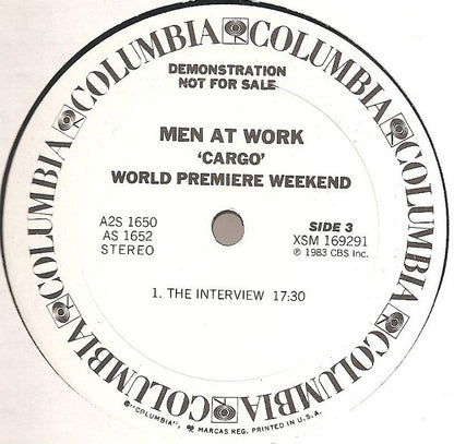 Men At Work : Cargo: World Premiere Weekend, April 15, 16 & 17 1983 (2xLP, Promo, Transcription)