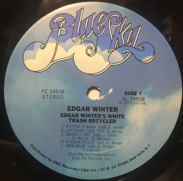 Edgar Winter's White Trash : Recycled (LP, Album, Pit)