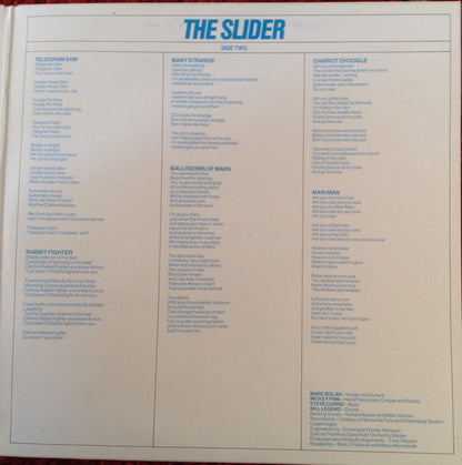 Marc Bolan And T-Rex* : The Slider (LP, Album, RE, Gat)