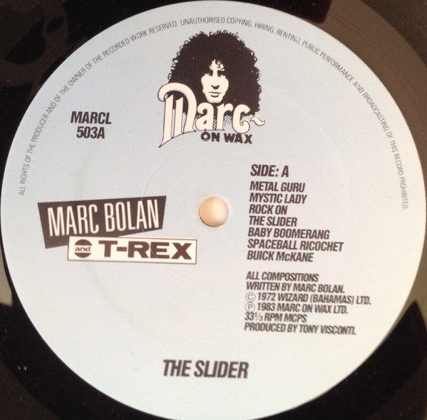 Marc Bolan And T-Rex* : The Slider (LP, Album, RE, Gat)