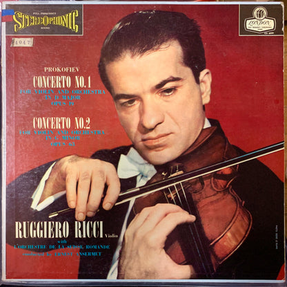 Ruggiero Ricci With L'Orchestre De La Suisse Romande Conducted By Ernest Ansermet, Prokofiev* : Violin Concerti Nos. 1 And 2 (LP, Album, Blu)