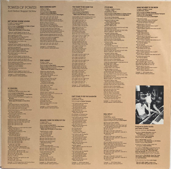 Tower Of Power : Ain't Nothin' Stoppin' Us Now (LP, Album, Pit)