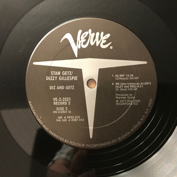 Dizzy Gillespie / Stan Getz : Diz And Getz (2xLP, Comp, Pit)