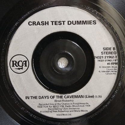 Crash Test Dummies : Afternoons & Coffeespoons (7", Single)