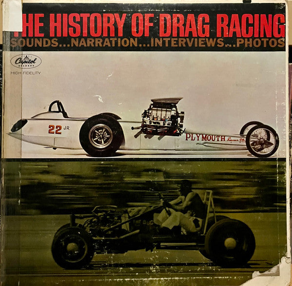 Jim Economides : The History of Drag Racing (LP, Album, Mono)