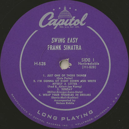 Frank Sinatra : Swing Easy! (10", Album, Mono, Scr)