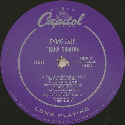 Frank Sinatra : Swing Easy! (10", Album, Mono, Scr)
