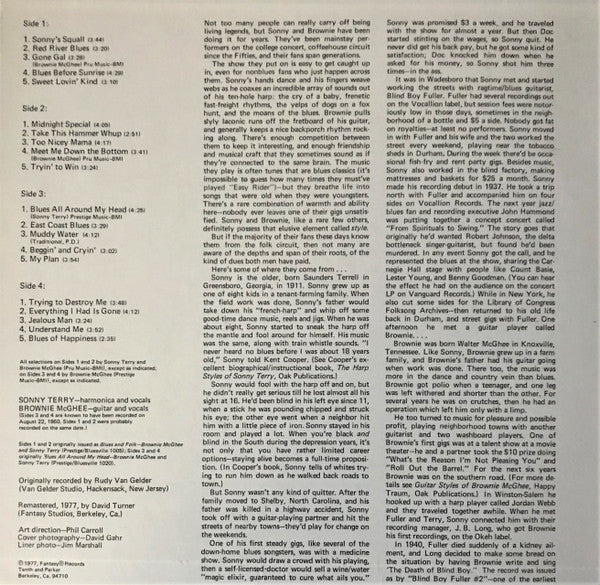 Sonny Terry & Brownie McGhee : Midnight Special (2xLP, Comp)