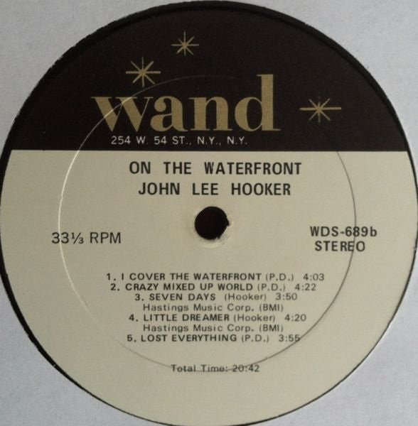 John Lee Hooker : On The Waterfront (LP, Album, Ste)