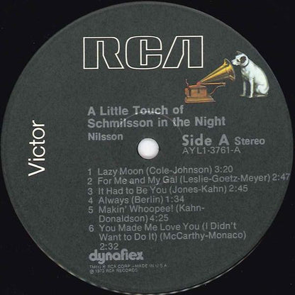 Nilsson* : A Little Touch Of Schmilsson In The Night (LP, Album, RE, Ind)