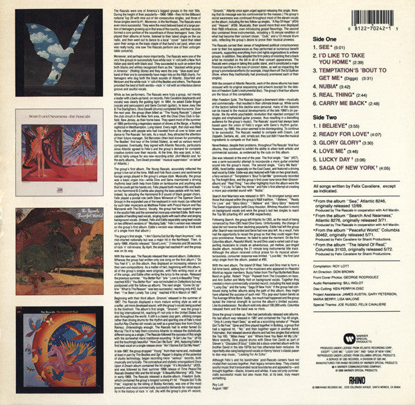 The Rascals : Searching For Ecstasy - The Rest Of The Rascals, 1969-1972 (LP, Comp)