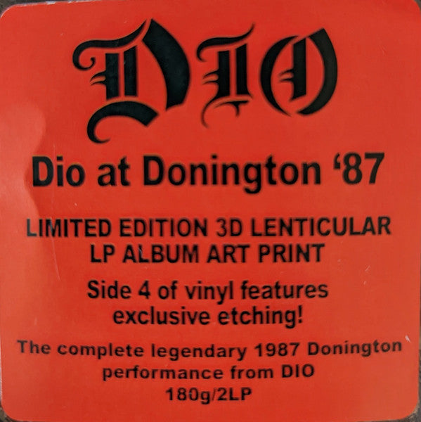 Dio (2) : Donington '87 (LP + LP, S/Sided, Etch + Album, Ltd, RM, 3D )