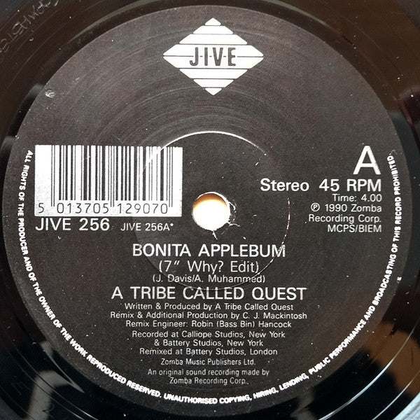 A Tribe Called Quest : Bonita Applebum (7")