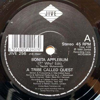 A Tribe Called Quest : Bonita Applebum (7")