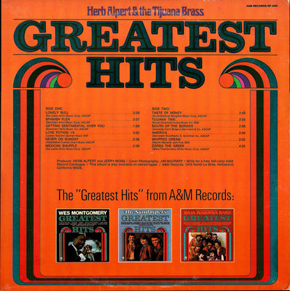 Herb Alpert & The Tijuana Brass : Greatest Hits (LP, Comp, RE, Ter)