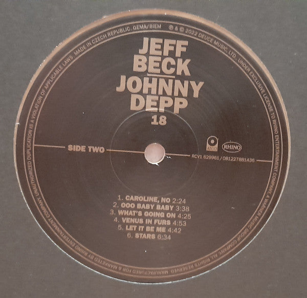 Jeff Beck - Johnny Depp : 18 (LP, Album, Ltd, Gol)