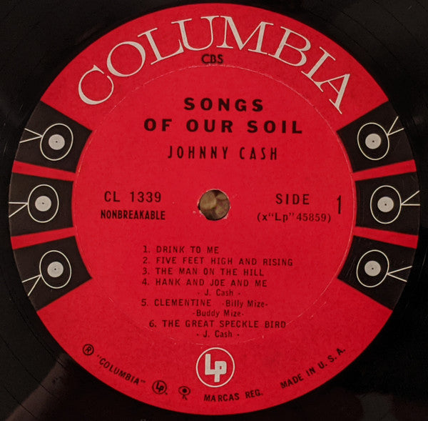 Johnny Cash : Songs Of Our Soil (LP, Album, Mono)