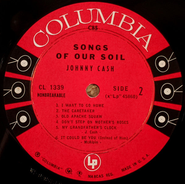 Johnny Cash : Songs Of Our Soil (LP, Album, Mono)
