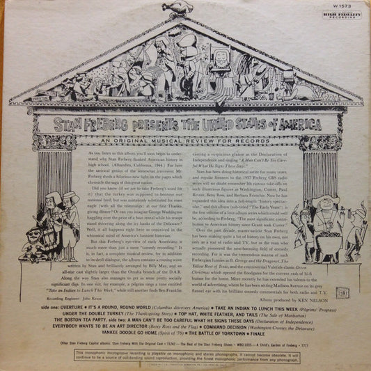 Stan Freberg : Presents The United States Of America, Vol. 1: The Early Years (LP, Mono, Scr)