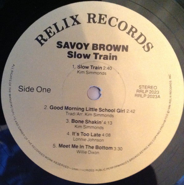 Savoy Brown : Slow Train (An Album Of Acoustic Music) (LP, Album)