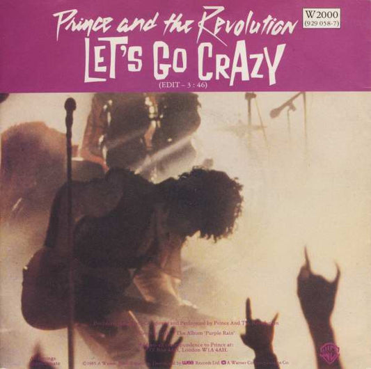 Prince And The Revolution : Let's Go Crazy (7", Single, Sil)