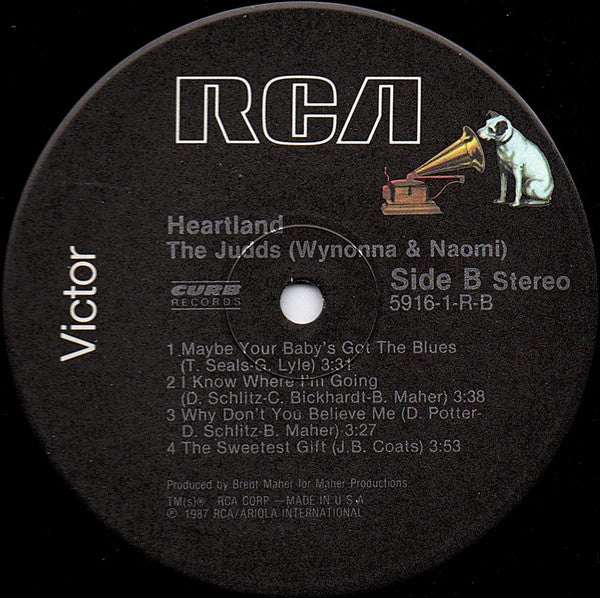The Judds : Heartland (LP, Album, Ind)