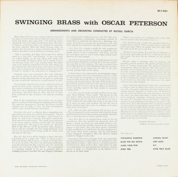 The Oscar Peterson Trio : Swinging Brass (LP, Album, Mono, Hol)