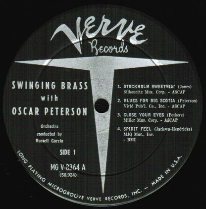 The Oscar Peterson Trio : Swinging Brass (LP, Album, Mono, Hol)