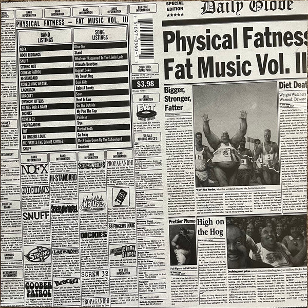 Various : Physical Fatness - Fat Music Vol. III (LP, Comp, RE, Yel)