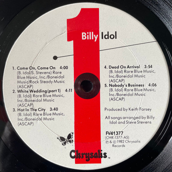 Billy Idol : Billy Idol (LP, Album, RE, Ter)