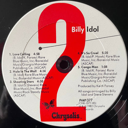 Billy Idol : Billy Idol (LP, Album, RE, Ter)