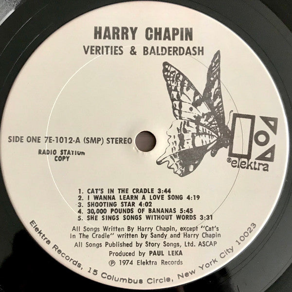 Harry Chapin : Verities & Balderdash (LP, Album, Promo)