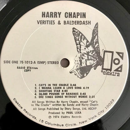 Harry Chapin : Verities & Balderdash (LP, Album, Promo)