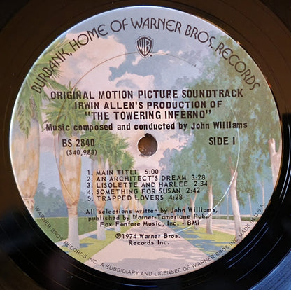 John Williams (4) : Irwin Allen's Production Of The Towering Inferno (Original Motion Picture Soundtrack) (LP, Album, Pit)