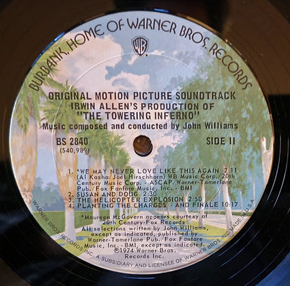 John Williams (4) : Irwin Allen's Production Of The Towering Inferno (Original Motion Picture Soundtrack) (LP, Album, Pit)